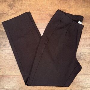 J. Jill Women’s Dark Brown Viscose Blend Ponte Slim Leg Pants